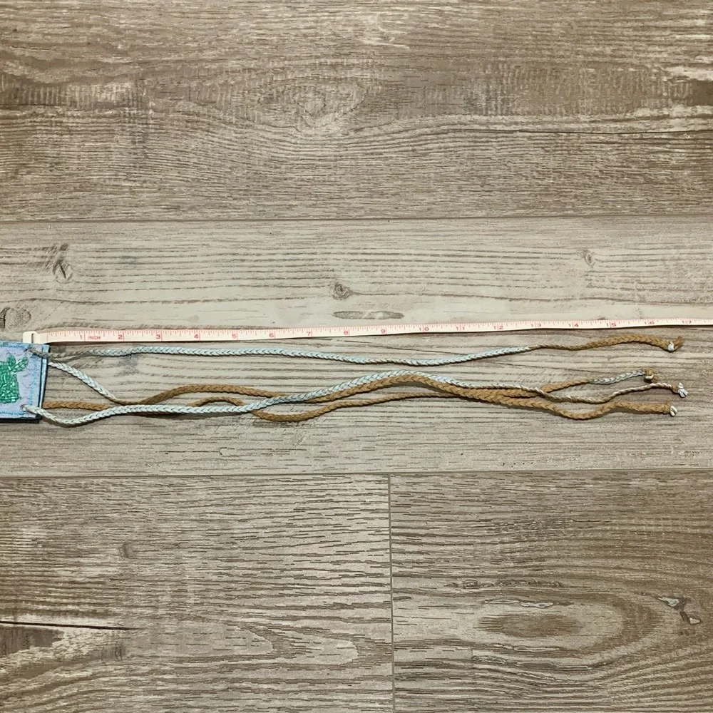 Chan Luu Floral Beaded Belt - Lt Blue - Picture 10 of 11